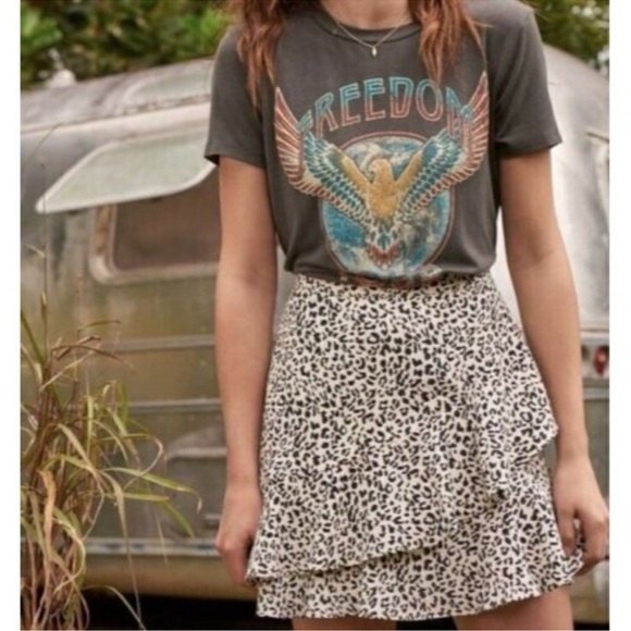 Altar'd State Dresses & Skirts - Altar’d State Zadie Leopard Print Ruffle Mini Skirt NEW